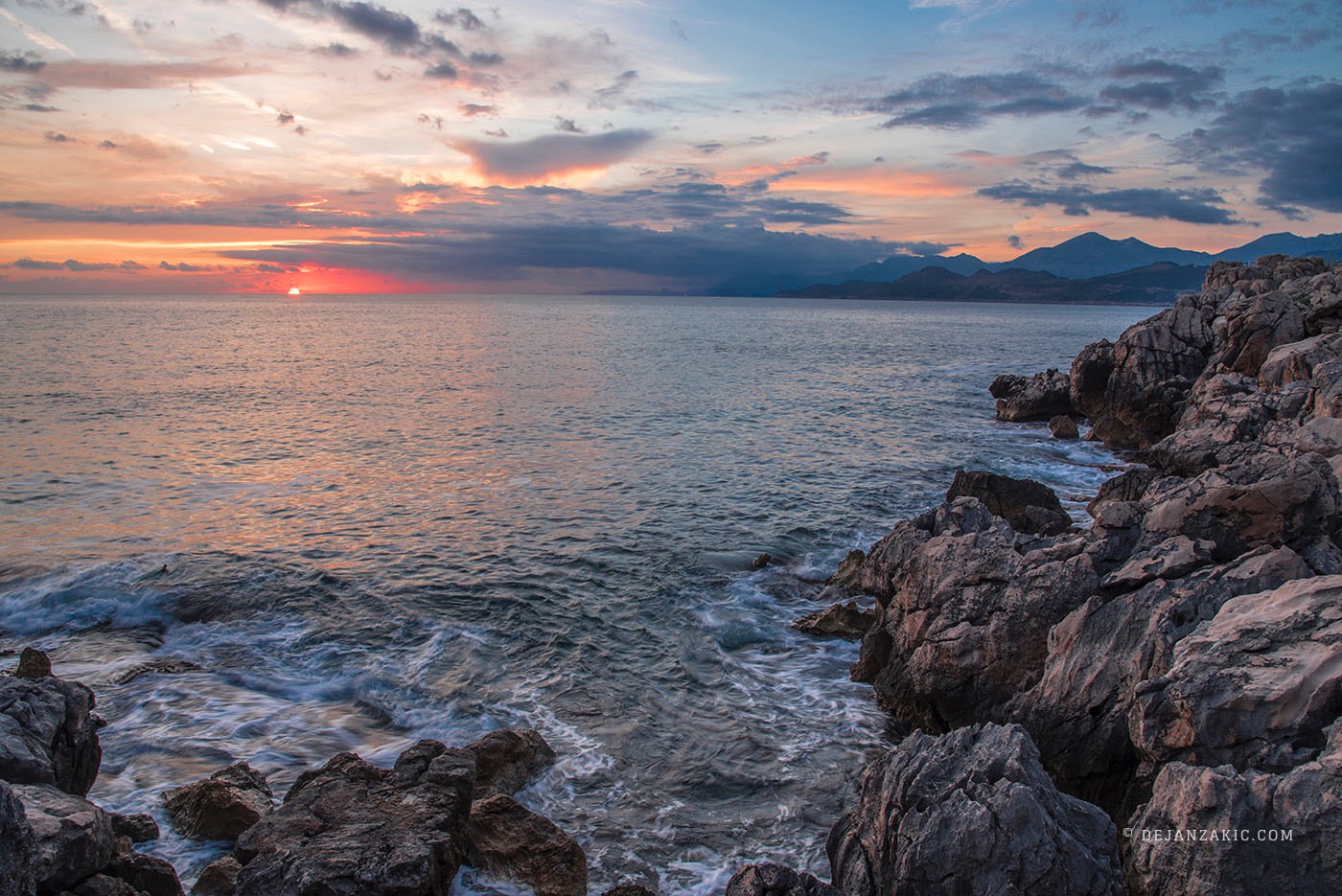 Photograph of sunrise & sunset and water by Dejan Zakić