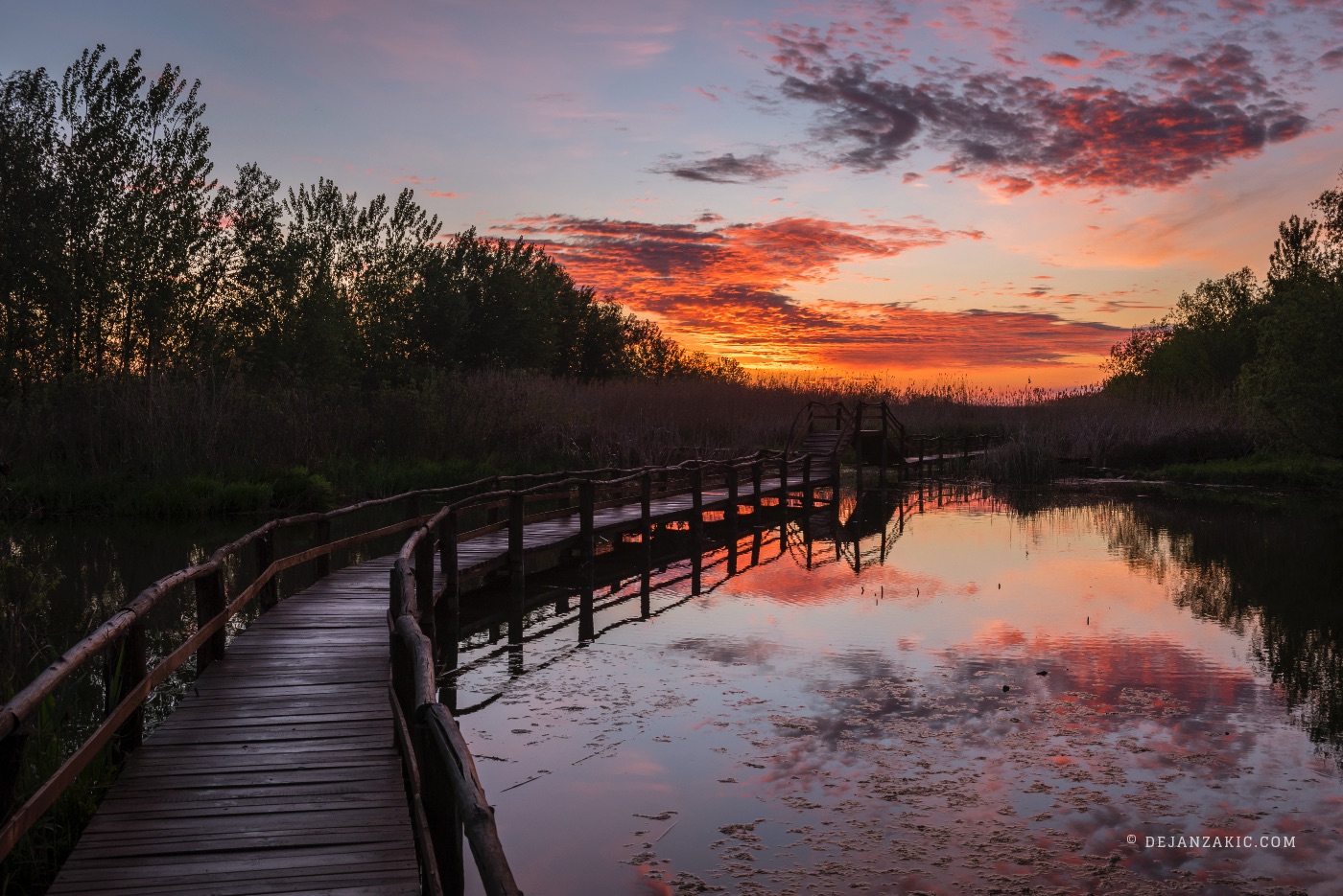 Photograph of sunrise & sunset and water by Dejan Zakić